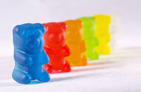 colorful and delicious gummy bearsの写真素材