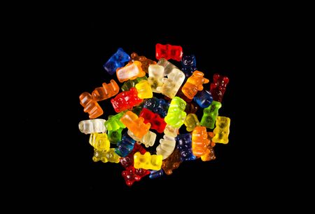 colorful and delicious gummy bearsの写真素材