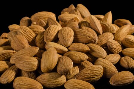 many fresh and roasted almonds