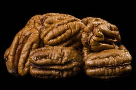 group of healthy and delicious pecansの写真素材