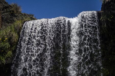 Waterfalls in the Peruvian Andesの写真素材