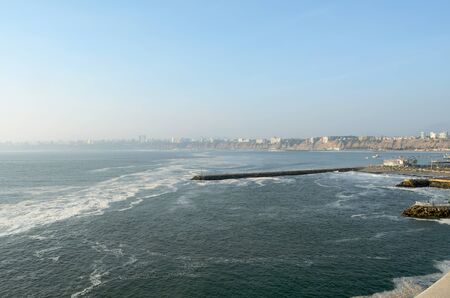 the beautiful peruvian coast by dayの写真素材