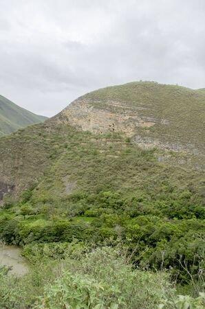 beautiful landscape on the roads of peruの写真素材