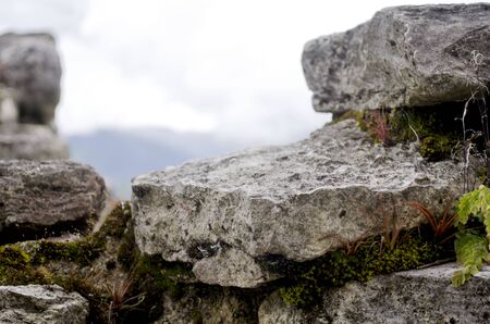 view of the constructions of the chachapoyasの写真素材