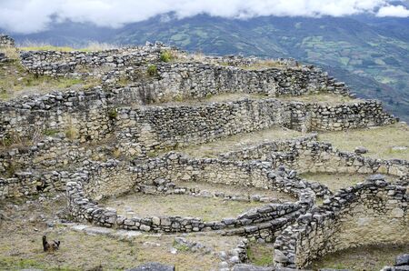 view of the constructions of the chachapoyasの写真素材