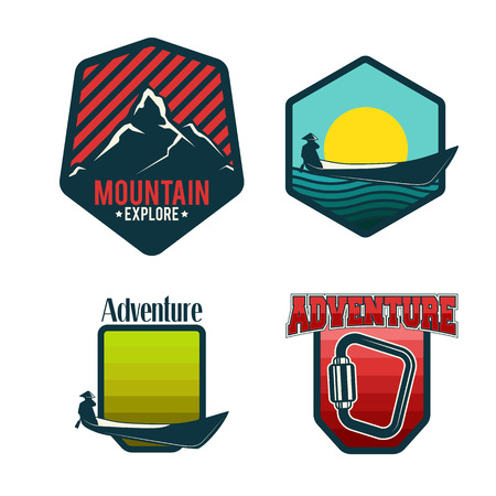 adventure vintage badgeのイラスト素材