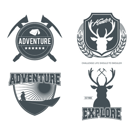 adventure vintage badgeのイラスト素材