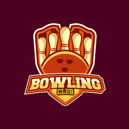 Vector label of bowling clubのイラスト素材