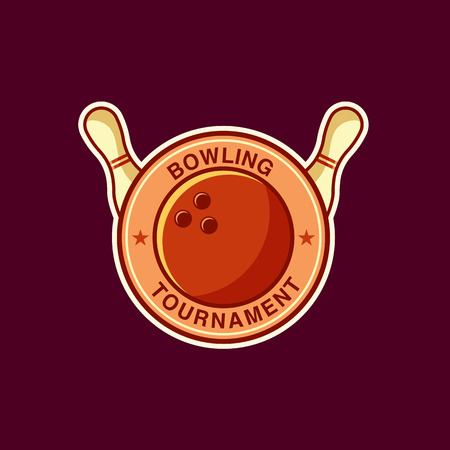 Vector label of bowling clubのイラスト素材