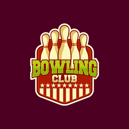Vector label of bowling clubのイラスト素材