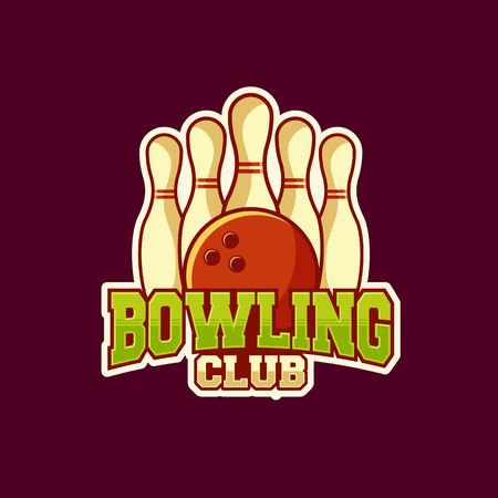 Vector label of bowling clubのイラスト素材
