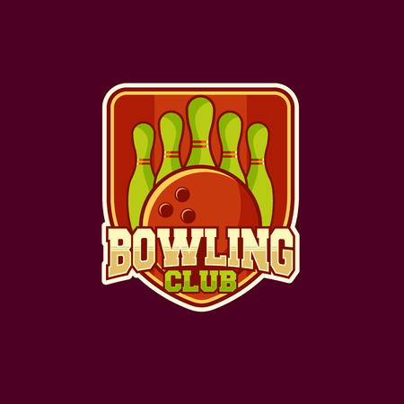 Vector label of bowling clubのイラスト素材