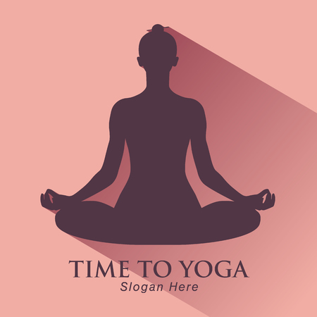 Yoga vector design templateのイラスト素材