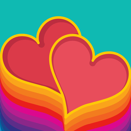 hearts background vectorのイラスト素材