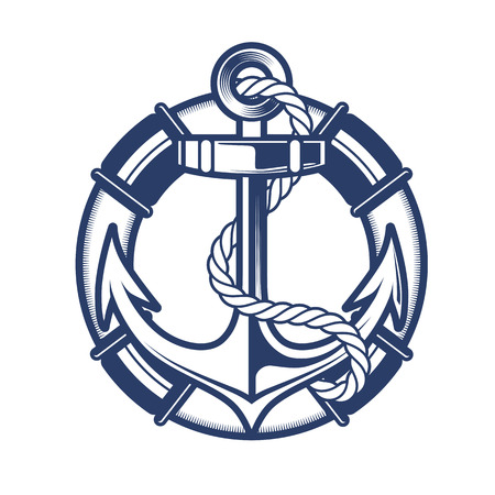 Nautical Anchor Crestのイラスト素材