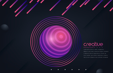 Colorful geometric background design. Fluid shapes composition with trendy gradientsのイラスト素材