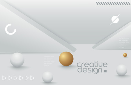 Vector design template and illustration in trendy bright gradient colors with abstract fluid shapes, paint splashes, ink drops and copy space for text - futuristic posters, banners and cover designsのイラスト素材