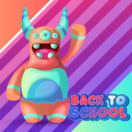 monster illustration vector for print design.のイラスト素材