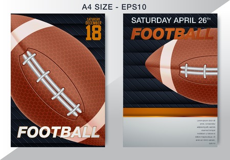 modern professional poster american football and rugby gameのイラスト素材