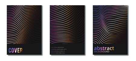 Modern cover design. Vector illustration. Ads banner design. Abstract background with black squares and shimmering glitter patternのイラスト素材
