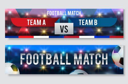 Soccer or football sport game banner setのイラスト素材