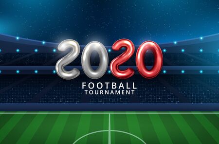 football 2020 world championship cup background soccer. Vector illustrationのイラスト素材