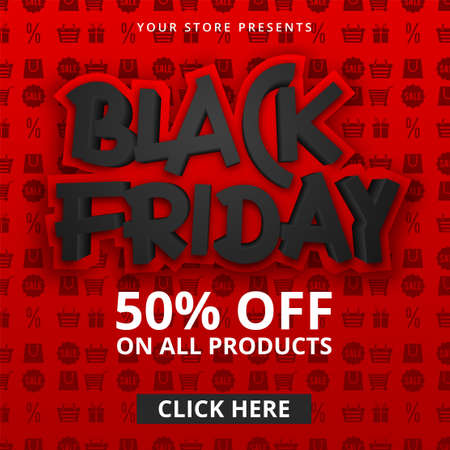 Sale poster black friday saleのイラスト素材