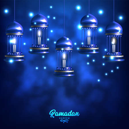 Ramadan Kareem greeting card templateのイラスト素材