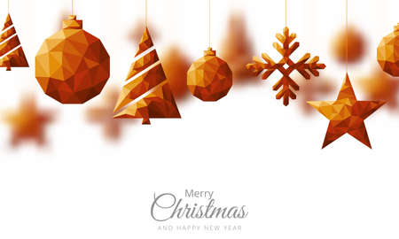 Merry Christmas and New Year luxury holiday greeting cardのイラスト素材