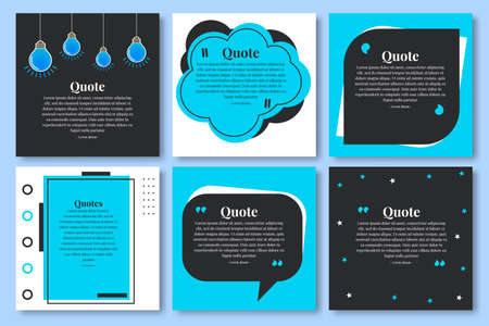 Colored quote square template. Vector illustrationのイラスト素材