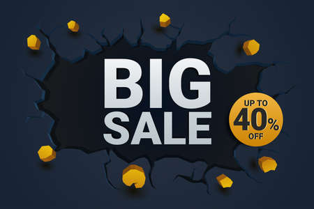 Big sale on crack wall 3D style