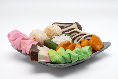 Korean traditional food Songpyeon, glutinous rice cakeの写真素材