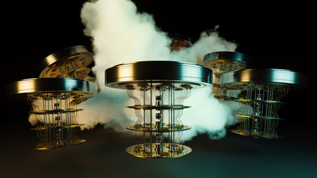 quantum computer black background