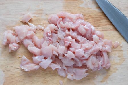 Ingredients for vegetable broth, carrots, onions, zucchini, potatoes on cutting Boardの写真素材