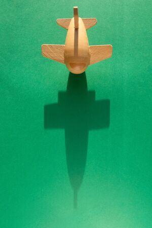 St. Patrick's day, Concept, Plane luck Shamrock on a green backgroundの写真素材