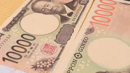 Japan's new 10,000 yen banknoteの写真素材