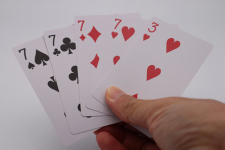 Four of a kind completed in poker