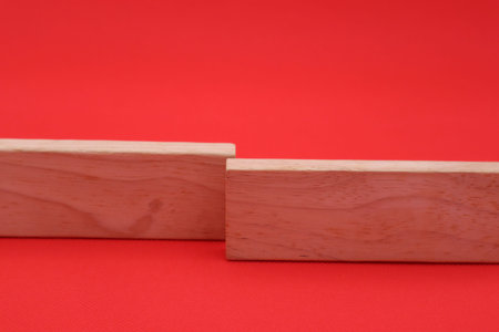 Close-up of wooden blocks.の写真素材