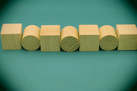 Close-up of building blocks.の写真素材