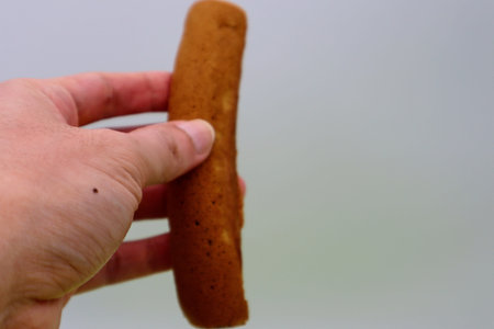 A person holding a poppoyakiの写真素材