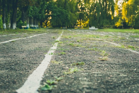 The old school track for runing, jogging