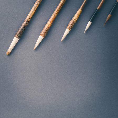 The chinese calligraphy brush for traditional writing.の写真素材