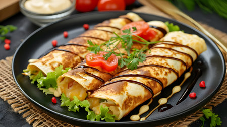 Authentic Mexican Cuisine: Beef and Cheddar Enchilada Casserole. Generative AIの素材