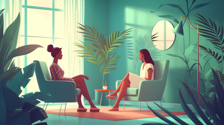Counseling Connection: Illustration of a Psychologist's Sessionの素材