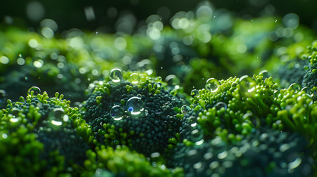 Broccoli Bliss: A Close-Up Glimpse into Nature's Vitamin-Rich Bountyの素材