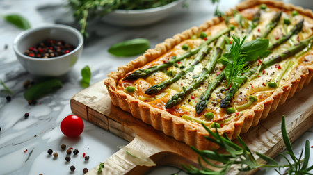 Piece of Heaven: Rectangular Asparagus Quiche Delightの素材