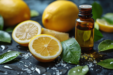 tropical Bliss: Lemon Extract for Herbal Wellness. Generative AIの素材