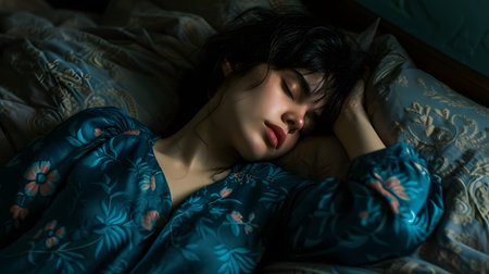 Sleeping Beauty: Rest for a Calm Lady. Generative AIの素材