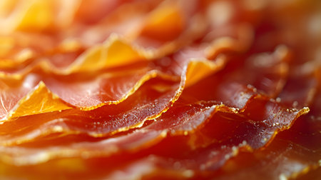 Healthy Indulgence: Close-up of Texture Spanish Jamon. Generative AIの素材