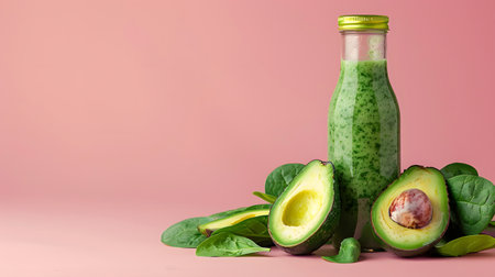 Nutrient Boost: Vibrant Detox Drink with Spinach and Bananaの素材